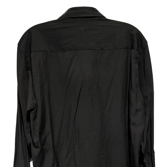 Christine Alexander Rhinestones Collared Button Down Blouse - Picture 7 of 10